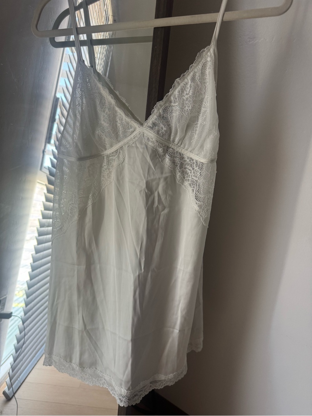 White Lace-Trim Slip Dress - Women Intimates & Sleepwear